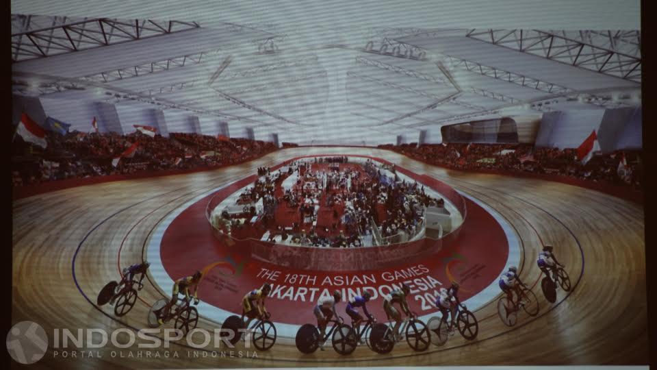 Gambaran Design Velodrome Rawamangun yang akan digunakan untuk perhelatan Asian Games 2018.